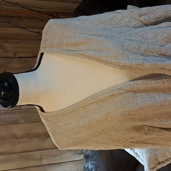 CTC Linens Women’s 100% Linen Open Front Cardigan Jacket Shacket Size XL - Picture 2 of 4